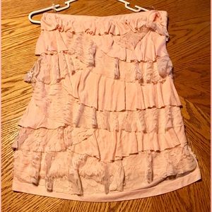 Very Cute Pink Tube Top with Lace, Size XL